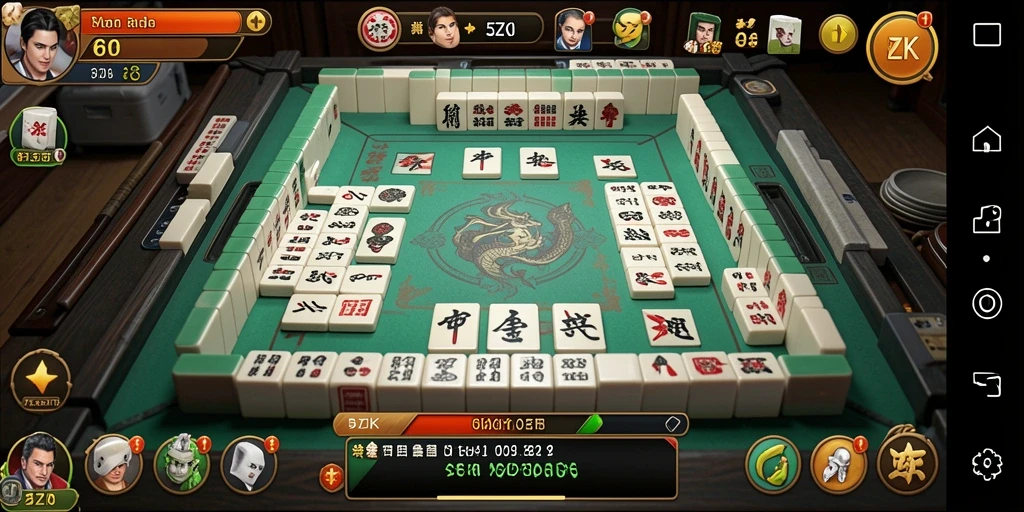 Tampilan antarmuka permainan Mahjong yang menarik di 5ZK.
