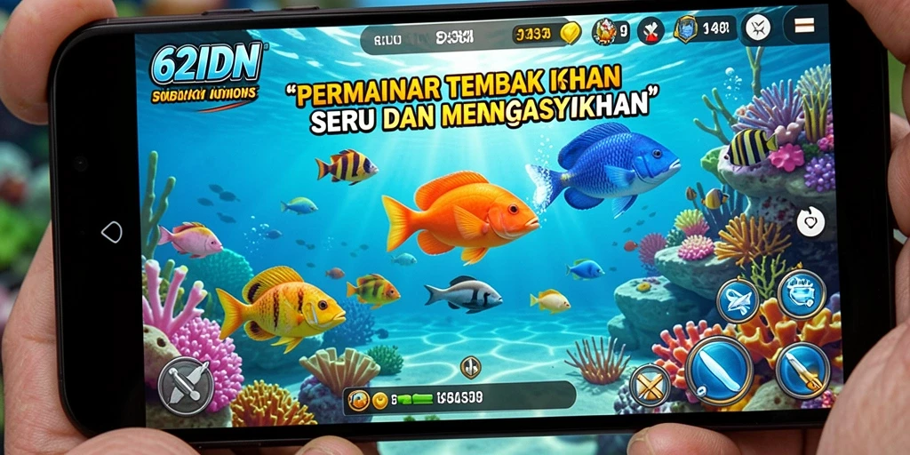 Screenshot gameplay 62IDN menampilkan aksi seru tembak ikan.