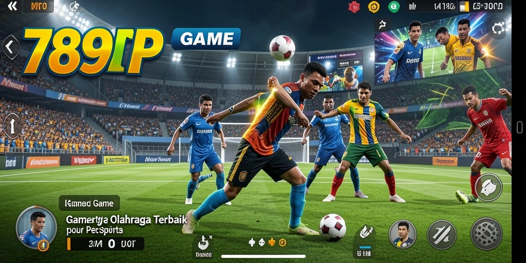 Gambaran gameplay seru dalam aplikasi 789RP yang menampilkan aksi olahraga.