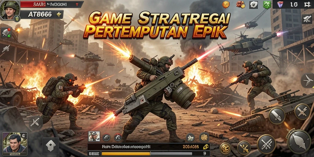 Gameplay AT866 yang mendebarkan di medan perang.