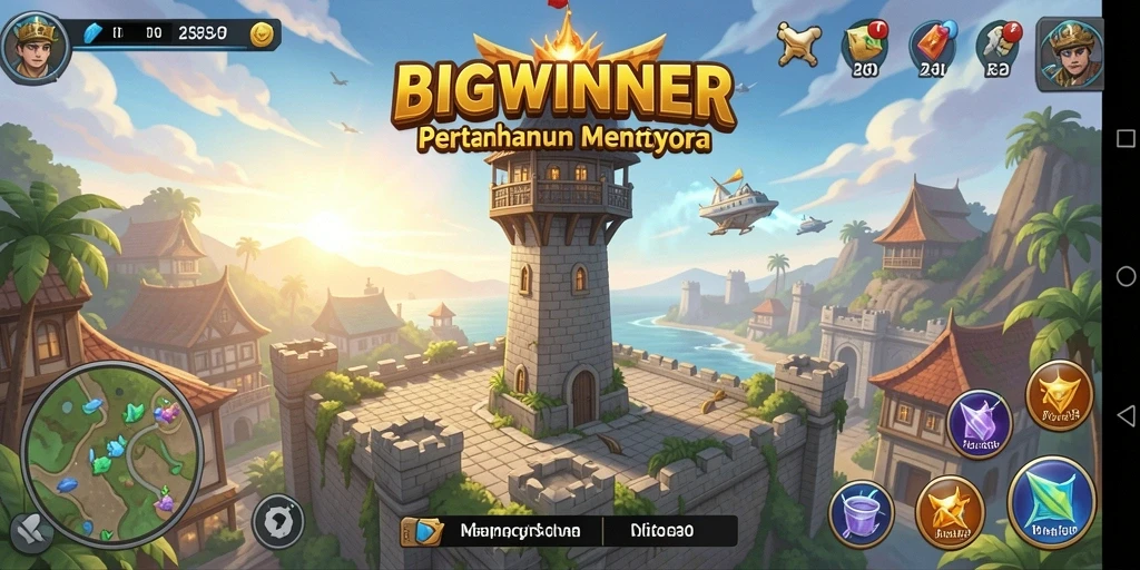 Tangkapan layar menampilkan aksi seru dari gameplay Tower Defense.