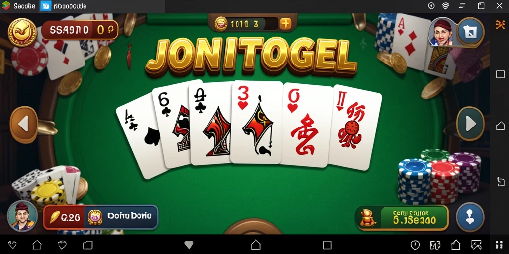 Tampilan gameplay Domino yang seru dan menarik di JONITOGEL.