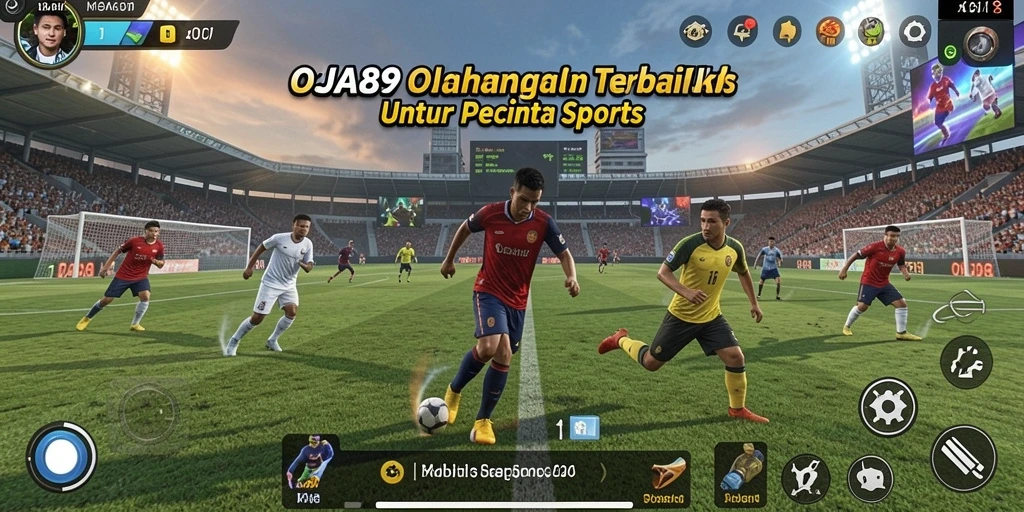 Screenshot gameplay OJA89 menampilkan aksi seru di arena olahraga.