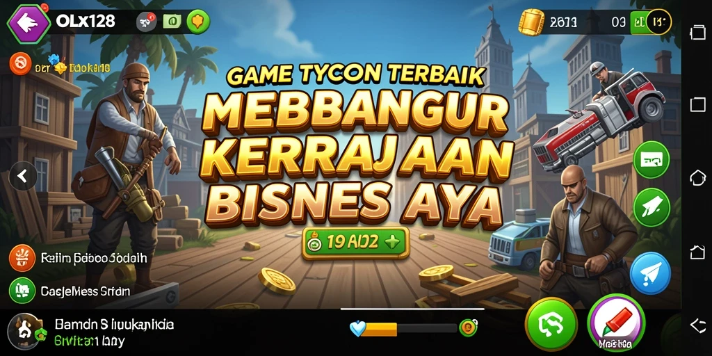 Tampilan menarik dari gameplay <strong>OLX128</strong> yang menggambarkan keseruan bisnis Tycoon.