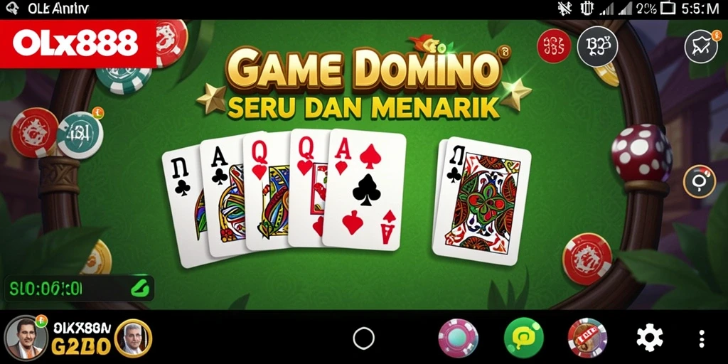 Tampilan gameplay domino yang menarik dan penuh aksi.