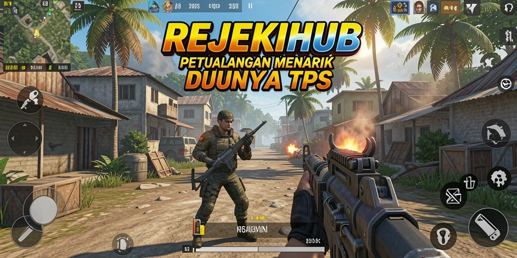 Tampilan menarik dari gameplay seru REJEKIHUB dengan aksi TPS.