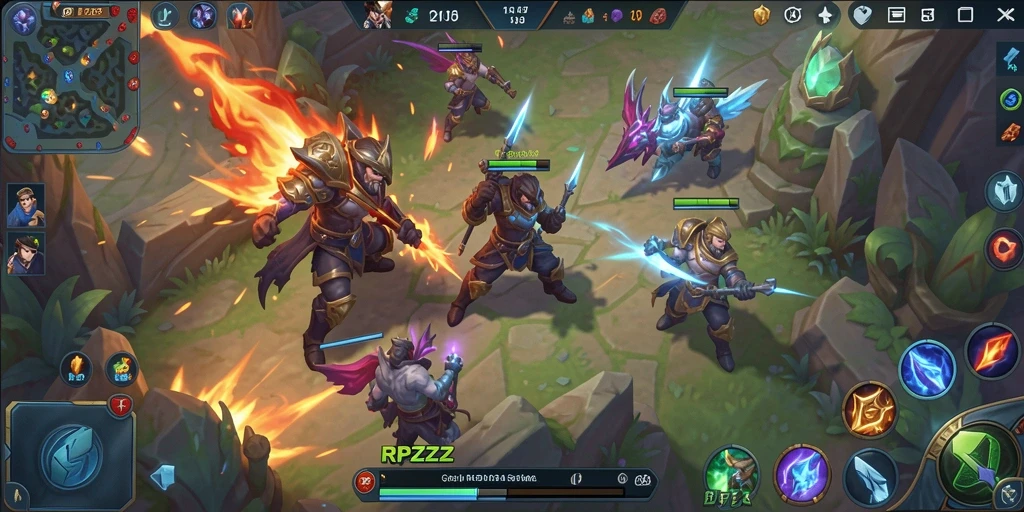 Gameplay seru dan dinamis dalam RPZZZ dengan berbagai karakter.