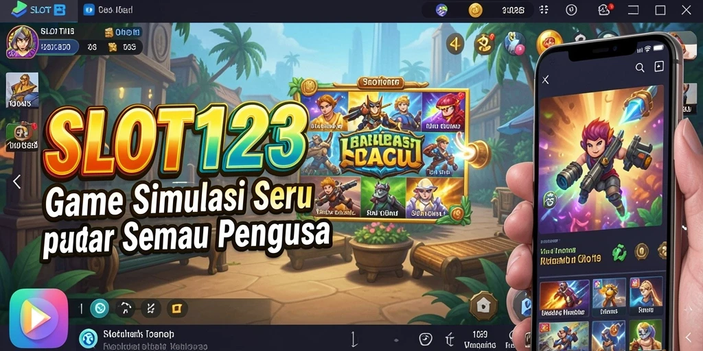 Screenshot gameplay SLOT123 yang menunjukkan pengalaman simulasi yang imersif.